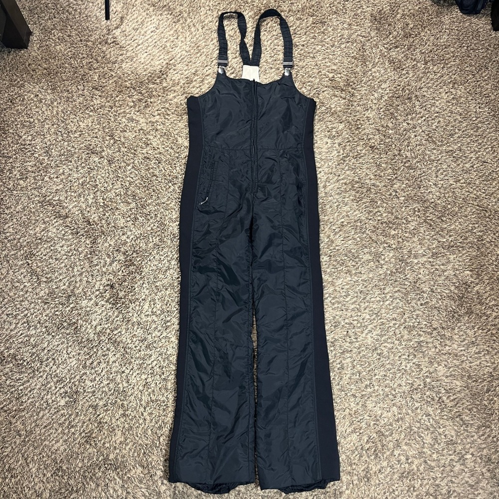 Sportcaster Ski Bib Pants Mens Black Vintage Insulated Made in USA M AH 003